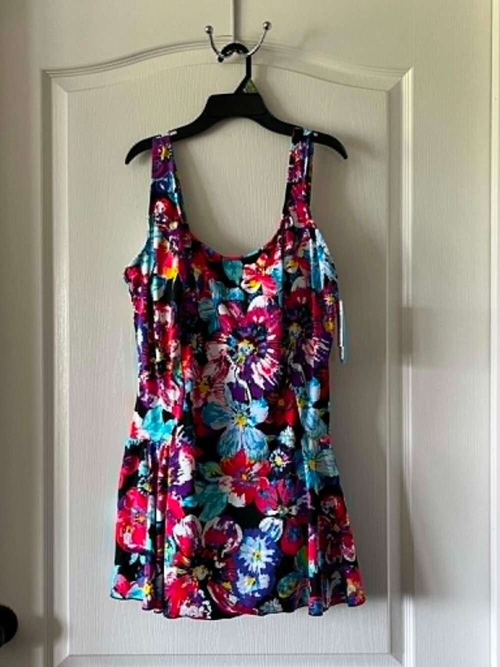 NWT Azul Floral Print One Piece Swim Dress 22W